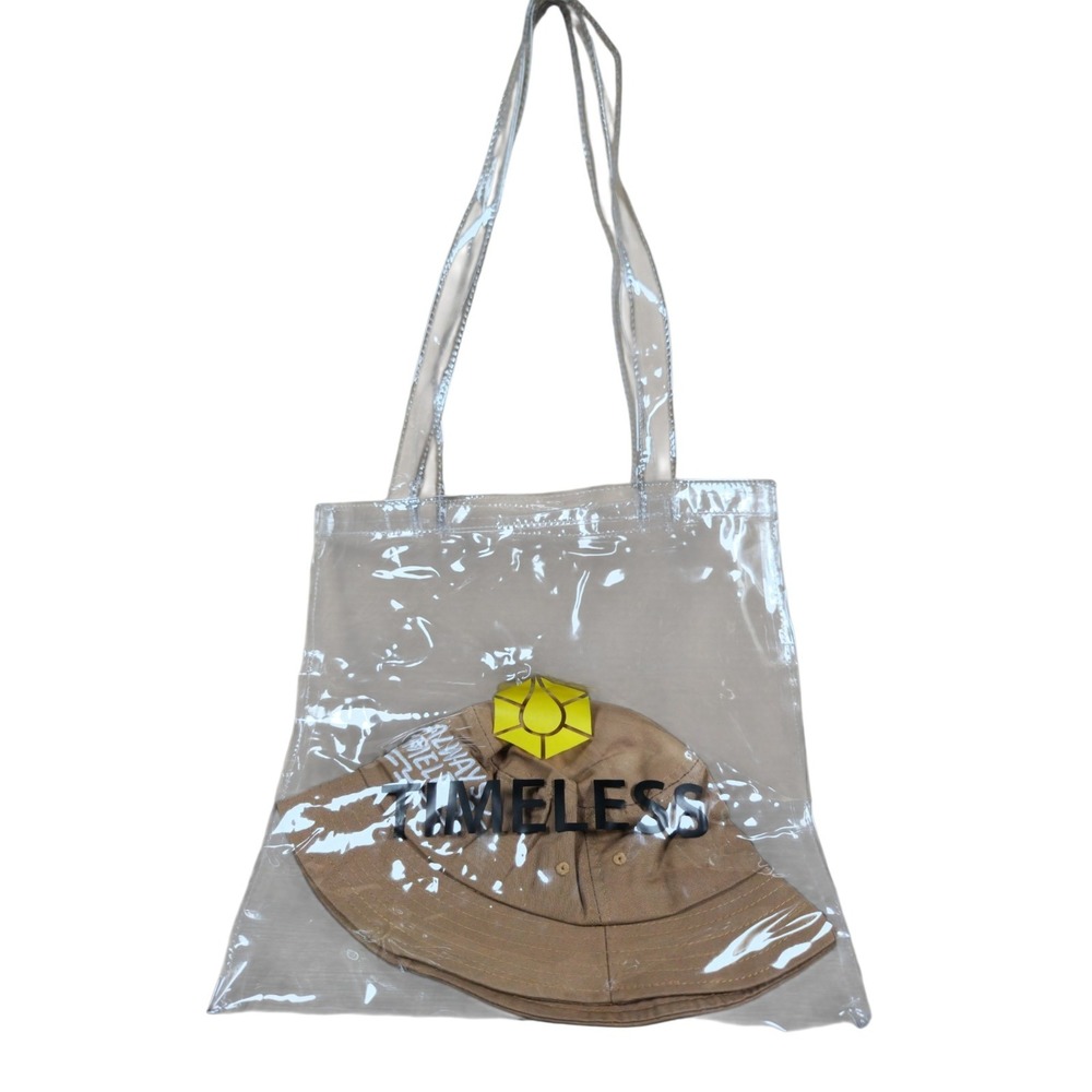 Timeless Clear Carrying Bag and Small "Always Timeless" Bucket Hat